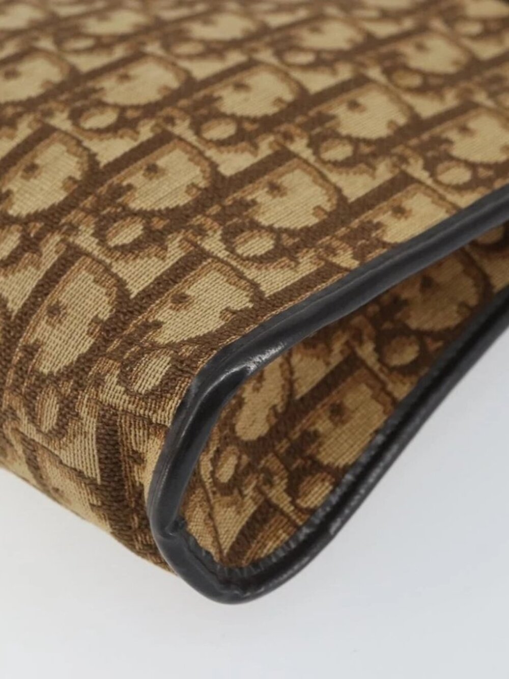 Christian Dior Trotter Canvas Shoulder Bag Brown Gold Auth 162403 - Picture 13 of 16